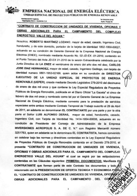 La ENEE dio otro contrato de construcción a Los Cachiros