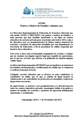 Honduras: 50 colegios ilegales en FM