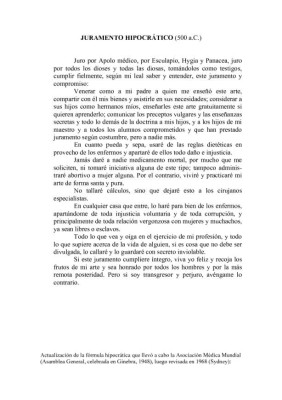 Juramento hipocrático del médico