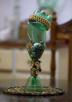 Originales creaciones de basura con uso decorativo