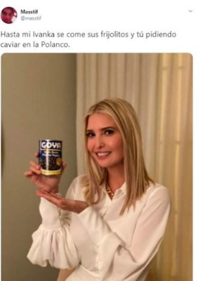 Ivanka Trump desata ola de memes tras posar con lata de frijoles Goya