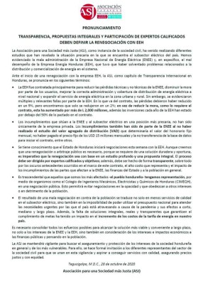 A renegociar de una forma integral con EEH propone la ASJ