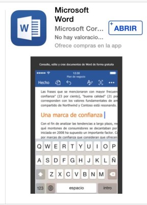 Office en su móvil...