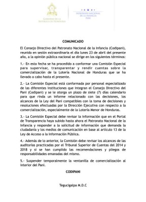 Honduras: Como juez y parte actúa el Consejo Directivo del Patronato Nacional de la Infancia