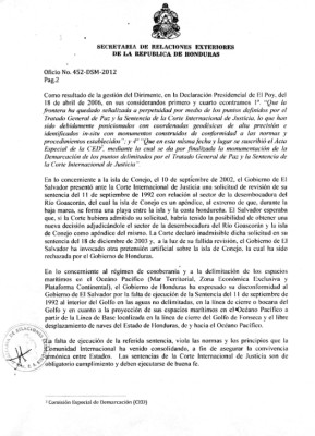 Honduras pide a ONU intervenir en Golfo