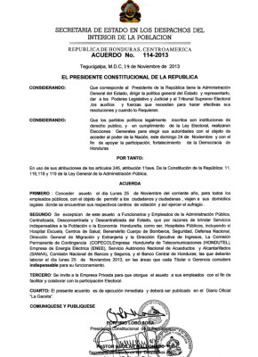 A medias se decretó asueto en el gobierno