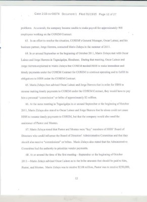 Honduras: Así se pactaron los sobornos a Mario Zelaya y sus socios