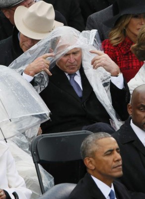 Las divertidas fotos de George W. Bush en ceremonia inaugural de Donald Trump &nbsp;&nbsp;