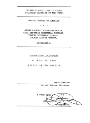 Demanda contra los Rosenthal es por lavado y soborno