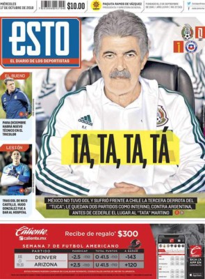 Portadas de medios mexicanos no perdonan al Tri tras la derrota ante Chile