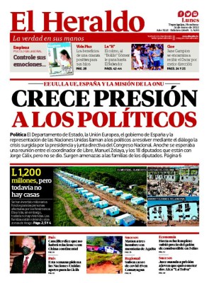 Crece presión a los políticos