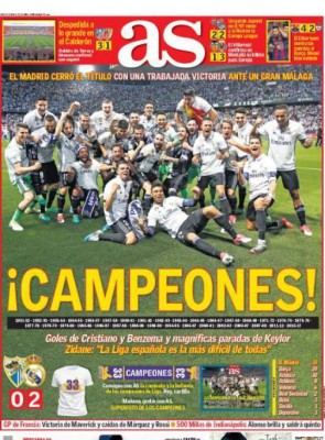 La prensa española destaca la 'reconquista' de la Liga por el Real Madrid&nbsp;&nbsp;