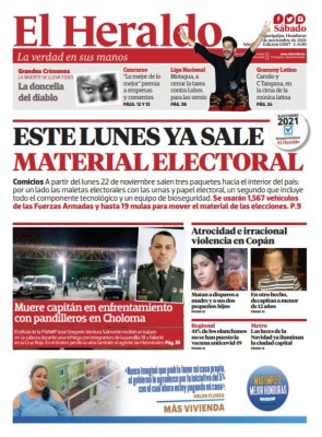 Este lunes ya sale material electoral