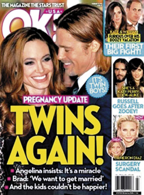 Angelina embarazada de gemelos