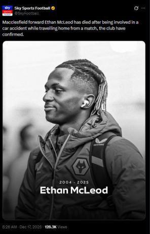 Futbolista muere en grave accidente de tránsito: Su equipo deja desgarrador mensaje