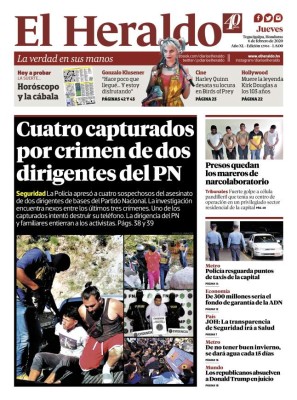 Cuatro capturados por crimen de dos dirigentes del PN