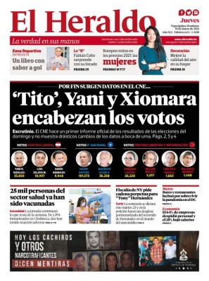 ‘Tito’, Yani y Xiomara encabezan los votos