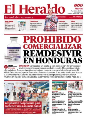 Prohibido comercializar remdesivir en Honduras