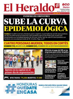 Sube la curva epidemiológica de Covid-19 en Honduras