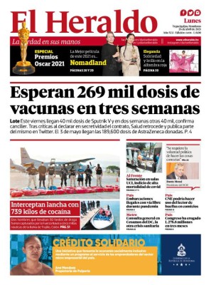 Esperan 269 mil dosis de vacunas en tres semanas