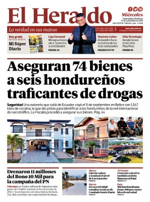 Aseguran 74 bienes a seis hondureños traficantes de drogas