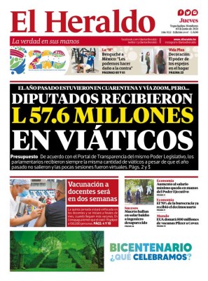 Diputados recibieron L. 57.6 millones en viáticos