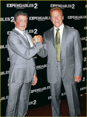 Stallone y Schwarzenegger hablan de su vida, su trabajo y de 'Los mercenarios 2'