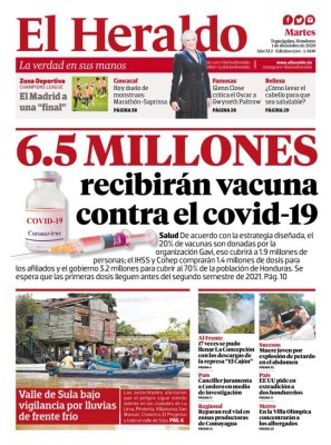 6.5 millones recibirán vacuna contra el covid-19