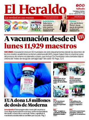 A vacunación desde el lunes 11, 929 maestros