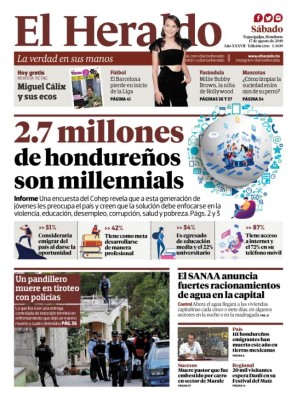 2.7 millones de hondureños son millennials