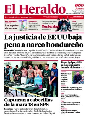 La justicia de Estados Unidos baja pena a narco hondureño ﻿