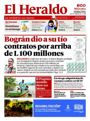 Bográn dio a su tío contratos por arriba de L100 millones