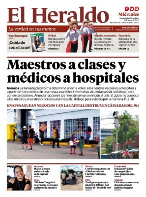 Maestros a clases y médicos a hospitales