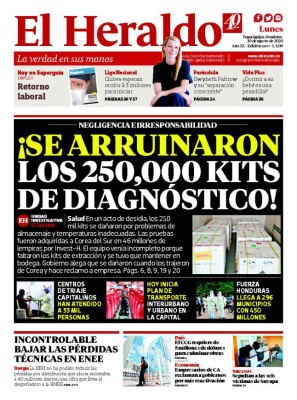 ¡Se arruinaron los 250,000 kits de diagnóstico!