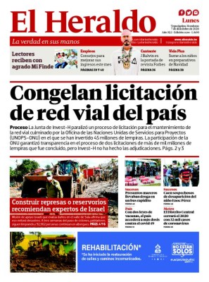 Congelan licitación de red vial del país