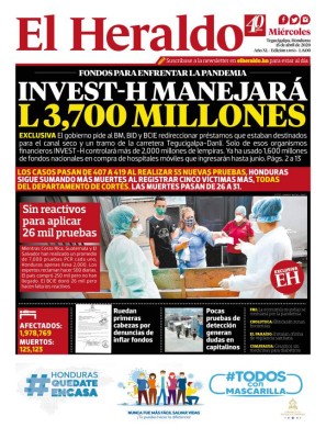 Invest-H manejará 3,700 millones de lempiras