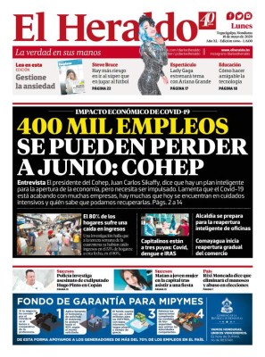 400 mil empleos se pueden perder a junio: Cohep&nbsp;&nbsp;