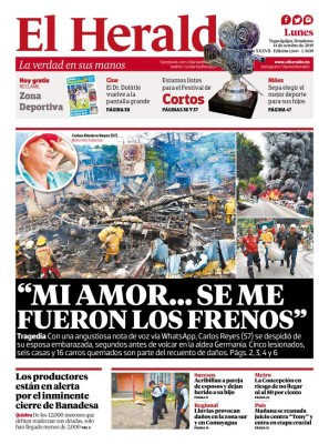 'Mi amor...se me fueron los frenos'