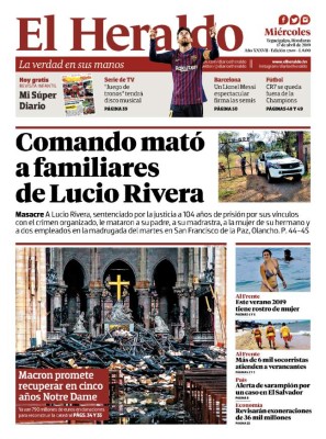 Comando mató a padre y madre de Lucio Rivera