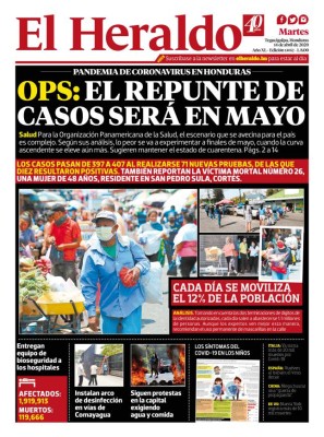 OPS: El repunte de casos será en mayo