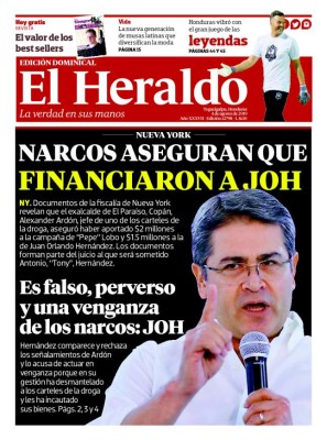 Narcos aseguran que financiaron a JOH