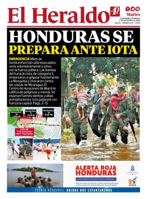 Honduras se prepara ante Iota