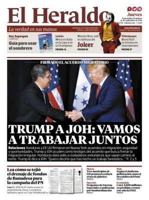 Trump a JOH: Vamos a trabajar juntos