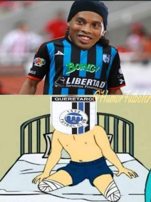 Los memes de Ronaldinho al Querétaro