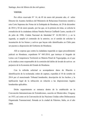 Honduras: Natalia Ciuffardi le enviaba las coimas a Mario Zelaya