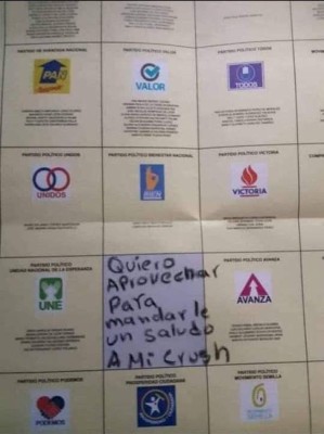 Los virales mensajes que escribieron los guatemaltecos en las boletas de votación