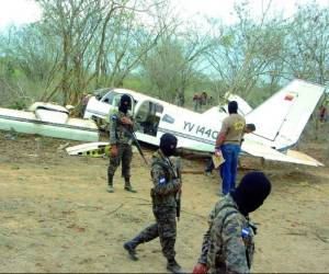Narcoavioneta derribada en La Mosquitia. (Foto: Archivo)