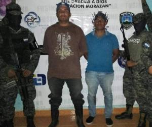 Gerson Álvarez Klitter de 31 años (Ncaragua) y José Mael Arechabala Galindo de 24 años (Honduras) son los detenidos en Gracias a Dios. (Foto: Fusina / Sucesos de Honduras)