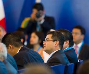 El mandatario hondureño en la cumbre del SICA. (Foto: AP)