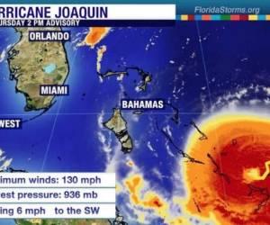 Los meteorólogos esperan que el viernes Joaquín gire hacia el norte.